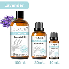 EUQEE 1PCS 10ml/30ml/100ml Aromatherapy Essential Oil For Diffuser-Vanilla Rose Sandalwood Eucalyptus Lavender Essential Oils