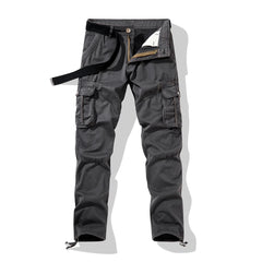 Man Cargo Pants Fashion Pure cotton High Waist Workwear Trousers Trend Slim High Street Brand Straight Casual Binding Leg Pants
