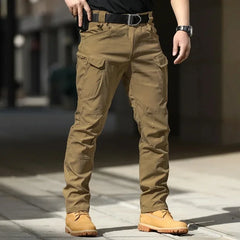 Mens Waterproof Cargo Pants Elastic Multiple Pocket Military Male Trousers Outdoor Joggers Pant Plus Size Tactical Pants Men