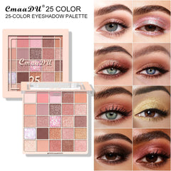 25 Color Matte Pear Eyeshadow Palette Soft Silky Rich Colors Easy Blend Long Lasting Multi Tone Makeup