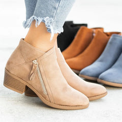 Womens Suede Chelsea Boots Stylish Platform Ankle Boots