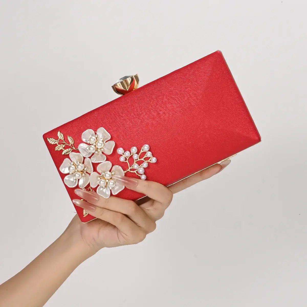 Womens Glitter Evening Clutch Elegant Party Handbag