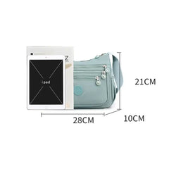 Women's Fashion Crossbody Bag - Lightweight and Casual with Fixed Strap and Zipper Closure-Perfect for Hiking,Cycling and School