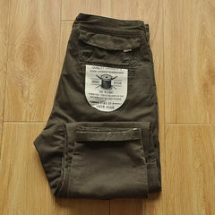 Mens Cargo Pants American Retro Heavy-duty Workwear Pants Man Wear-resistant Loose Straight Leg Pants Male Casual Trousers