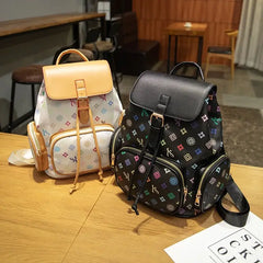Women's Luxury Designer Backpack Large Capacity Travel Backpack Commuter Business Bag Fashion Drawstring School Bag for Girls