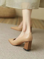 Women's Summer Footwear Pumps Formal Shoes for Woman 2025 Pointed Toe Office Black Moccasins on Heeled High Heels Quality Trend