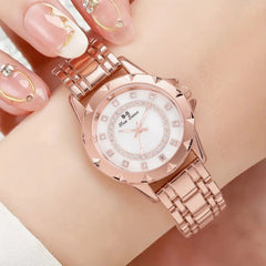 Women's Quartz Watch, Round Dial, Alloy Body, Elegant Design, Suitable for Parties and Daily Wear