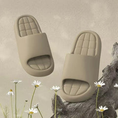 Women's Slippers Cool Summer Soft Sole Fashion Indoor Non Slip Open Toed Breathable House Comfy Men Bedroom Shoes