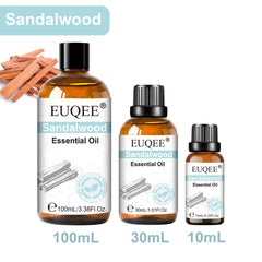 EUQEE 1PCS 10ml/30ml/100ml Aromatherapy Essential Oil For Diffuser-Vanilla Rose Sandalwood Eucalyptus Lavender Essential Oils