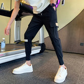 Cargo Pants for Men Summer Trendy Brand Tapered Pants New Casual Nine-point Pants