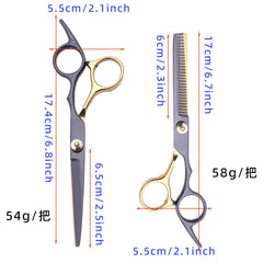 Hair Scissors Set - Thinning & Texturing Shears Barber Tools for Styling, Cutting, Layered Hair