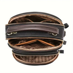 Inside view of a luxury shoulder bag for women, featuring multiple compartments and a stylish design.