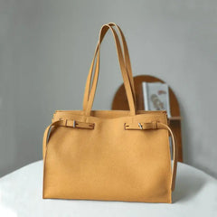 Womens Leather Laptop Tote Bag Large Capacity Style