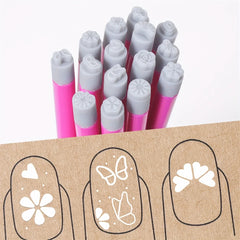 Nail Art Stamp Pen DIY Floral Butterfly Nail Graffiti Nail Dotting Tools Polishing Painting Drawing Manicure Tools