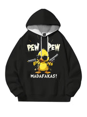 The new men's hoodie for the autumn of features a street casual and fashionable 3D duck print that is cool and soft