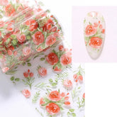 Nail Art Decoration Nail Art Accessories Flower Nail Foils Floral Nails Stickers Transfer Paper Decals Holographic Nails Decals