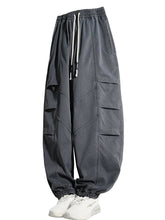 Casual men's Harem pants pants cargo pants American skinny men's pants Teenagers loose drawstr plus-size comfortable long pants