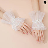 Nail Decorations For Nail Art Lace Fake Pleated Cuff Manicure Photography Props Fake Sleeves Nails Accessories Supplies Charms