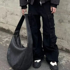 Mens Vintage Crossbody Tote Bag Large Capacity Style