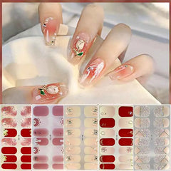 Nail Sticker Full Cover Waterproof Nail Art Manicure Decoration Sweet DIY Nail Decail Rhinestones Self Adhesive Manicure INS 3D