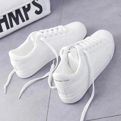 Womens Vulcanize Shoes Classic White Casual Sneakers