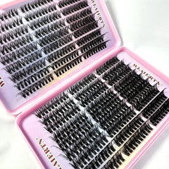 Faux Mink Eyelashes 540Cluster C Curled 9-16mm Mixed Natural Eyelash Extension 3D Russian Strip Personal Eyelash Makeup Tool
