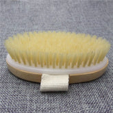 Care Without Handle Wooden Dry Skin Pouch Bristle Body SPA Bath Brush Soft