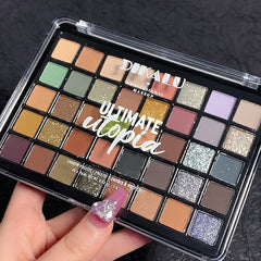 40-Color Eyeshadow Palette-Matte,Shimmer & Satin Finishes in Earthy Browns,Nudes & Multicolor Tones for Stunning Eye Makeup Look