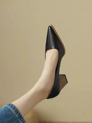 Women's Summer Footwear Pumps Formal Shoes for Woman 2025 Pointed Toe Office Black Moccasins on Heeled High Heels Quality Trend