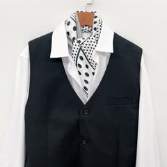Mens Long Silk Scarf Fashionable Narrow Neck Scarf