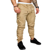 New Men's Cargo Pants Sweatpants Outdoor Loose Straight Long Trousers Autumn Casual Multi-Pocket Durable Workwear Male Trousers