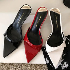 Red Pointed Toe High Heels Elegant Fashion Pumps