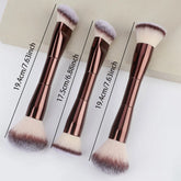 3 styles Double-headed Makeup Brush With Soft Bristles Foundation Brush Blush Brush BB Cream Makeup Brush Portable Makeup Tool