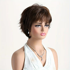 Women's short curly hair synthetic wigs, suitable for daily use, parties, and as costume wig accessories