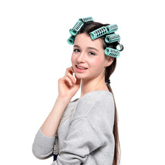 6 Size Women Hair Rollers Self Grip No Heat Hair Curlers Heatless Hair Volume Curlers Self-adhesive Hook & Loop DIY Styling Tool