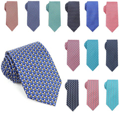 Mens Silk Necktie Luxury Animal Pattern Tie