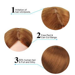 85% Real Human Hair Mannequin Head Without Make-up Professional Hairdressing Training Head For Hair Styling Braid Curl Cut DIY