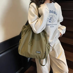 Multi-functional Fashion Backpacks For Women Nylon Large Capacity Shopper Shoulder Totes Drawstring Bucket Travelling Rucksack
