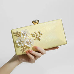 Womens Glitter Evening Clutch Elegant Party Handbag