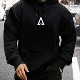 Men's fashion letter A printed hoodie - oversized casual streetwear autumn/winter sportswear hip-hop style hooded pullover
