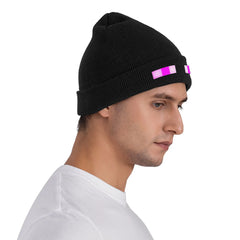 Enderman Eyes Game Knitted Hat Women's Men's Skullies Beanies Winter Hat Acrylic Cartoon Casual Melon Cap