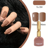 Nail Gel - High Saturation Brown Nail Polish, UV Curing Long-Lasting Manicure Kit for Halloween and Christmas Gifts