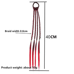 Colorful Hair Braids Tools Gradient Color Synthetic Ponytail Hair Rope Girls Princess Hair Ties Children Kids Styling Braiders
