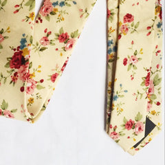 Floral Men Ties Casual Print Necktie Cotton Ties Business Men's Tie Printed Tie
