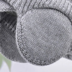 Men's Skullies Beanies with Visor for Warmth Winter Knit Earmuffs Thick Wool Lined Skull Ski Baseball Cap Winter Outdoor Riding