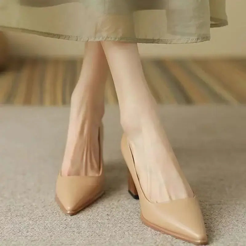 Womens Pointed Toe Office Pumps Elegant High Heels
