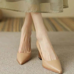 Women's Summer Footwear Pumps Formal Shoes for Woman 2025 Pointed Toe Office Black Moccasins on Heeled High Heels Quality Trend
