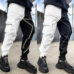 Mens Gym Cargo Pants Hip Hop Multi-pocket Fitness Sweatpants Jogging Trousers Man Casual Streetwear Sports Joggers Trackpant
