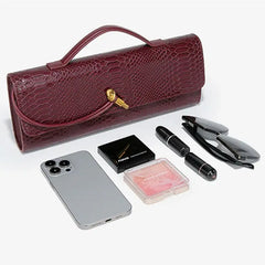 Womens Leather Clutch Bag Elegant Evening Party Purse