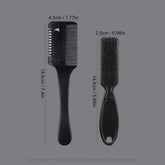 Hair Cutting Comb Black Handle Hair Brushes with Razor Blades Barber Scissors Hair Salon Thinning Hairdressing DIY Styling Tools
